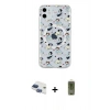 MARSİLYAN™- iPhone 11 Kılıf Pusula Form - Siyah Joko Magic 5D Hayalet Cam + Pers Alüminyum Kamera Lens - LT