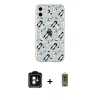 MARSİLYAN™- iPhone 11 Kılıf Pusula Form - Siyah Joko Magic 5D Hayalet Cam + Yeşil PVD Metal Kamera Lens