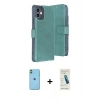 MARSİLYAN™- iPhone 11 Kılıf Siluet Işık Serisi - Şeffaf Pasifik Cam Ekran Koruyucu + Neon Fosforlu Kamera Lens - YL