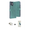 MARSİLYAN™- iPhone 11 Kılıf Siluet Işık Serisi - Şeffaf Pasifik Cam Ekran Koruyucu + Pers Alüminyum Kamera Lens - GD