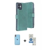 MARSİLYAN™- iPhone 11 Kılıf Siluet Işık Serisi - Şeffaf Royal Nano Ekran Koruyucu + Neon Fosforlu Kamera Lens - TU