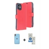 MARSİLYAN™- iPhone 11 Kılıf Siluet Işık Serisi - Şeffaf Royal Nano Ekran Koruyucu + Neon Fosforlu Kamera Lens - TU