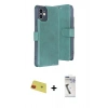 MARSİLYAN™- iPhone 11 Kılıf Siluet Işık Serisi - Şeffaf Uv Polymer Nano Ekran Koruyucu + Rainbow Kamera Lens Koruma Cam - KI