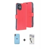 MARSİLYAN™- iPhone 11 Kılıf Siluet Işık Serisi - Şeffaf Uv Polymer Nano Ekran Koruyucu + Neon Fosforlu Kamera Lens - TU