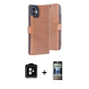 MARSİLYAN™- iPhone 11 Kılıf Siluet Işık Serisi - Siyah 34D Hayalet Izgaralı Cam + PVD Metal Kamera Lens - TU