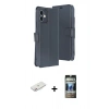MARSİLYAN™- iPhone 11 Kılıf Siluet Işık Serisi - Siyah 34D Hayalet Izgaralı Cam + Renkli Kamera Lens Koruma Cam - PE