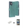 MARSİLYAN™- iPhone 11 Kılıf Siluet Işık Serisi - Siyah 34D Hayalet Izgaralı Cam + Renkli Kamera Lens Koruma Cam - PE