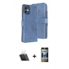 MARSİLYAN™- iPhone 11 Kılıf Siluet Işık Serisi - Siyah 34D Hayalet Izgaralı Cam + Kamera Lens Koruma Cam - SF