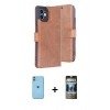MARSİLYAN™- iPhone 11 Kılıf Siluet Işık Serisi - Siyah 34D Hayalet Izgaralı Cam + Neon Fosforlu Kamera Lens - YL