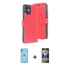 MARSİLYAN™- iPhone 11 Kılıf Siluet Işık Serisi - Siyah 34D Hayalet Izgaralı Cam + Neon Fosforlu Kamera Lens - YL