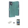 MARSİLYAN™- iPhone 11 Kılıf Siluet Işık Serisi - Siyah 34D Hayalet Izgaralı Cam + Renkli Kamera Lens Koruma Cam - YL