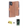 MARSİLYAN™- iPhone 11 Kılıf Siluet Işık Serisi - Siyah 360 Mat Full Body Arka Koruyucu + Rainbow Kamera Lens Koruma Cam - KI