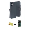 MARSİLYAN™- iPhone 11 Kılıf Siluet Işık Serisi - Siyah 360 Mat Full Body Arka Koruyucu + Rainbow Kamera Lens Koruma Cam - KI