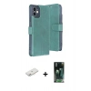 MARSİLYAN™- iPhone 11 Kılıf Siluet Işık Serisi - Siyah 360 Mat Full Body Arka Koruyucu + Renkli Kamera Lens Koruma Cam - PE