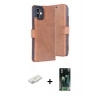 MARSİLYAN™- iPhone 11 Kılıf Siluet Işık Serisi - Siyah 360 Mat Full Body Arka Koruyucu + Renkli Kamera Lens Koruma Cam - PE