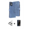 MARSİLYAN™- iPhone 11 Kılıf Siluet Işık Serisi - Siyah 3D Antistatik Hayalet Cam Ekran Koruyucu + Raze Metal Kamera Lens - GS