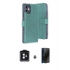 MARSİLYAN™- iPhone 11 Kılıf Siluet Işık Serisi - Siyah 3D Antistatik Hayalet Cam Ekran Koruyucu + PVD Metal Kamera Lens - SH