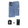 MARSİLYAN™- iPhone 11 Kılıf Siluet Işık Serisi - Siyah 3D Antistatik Hayalet Cam Ekran Koruyucu + PVD Metal Kamera Lens - SH