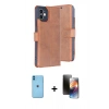 MARSİLYAN™- iPhone 11 Kılıf Siluet Işık Serisi - Siyah 3D Antistatik Mat Seramik Nano Ekran Koruyucu + Neon Fosforlu Kamera Lens - MI