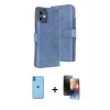 MARSİLYAN™- iPhone 11 Kılıf Siluet Işık Serisi - Siyah 3D Antistatik Mat Seramik Nano Ekran Koruyucu + Neon Fosforlu Kamera Lens - MI