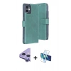 MARSİLYAN™- iPhone 11 Kılıf Siluet Işık Serisi - Siyah 3D Antistatik Seramik Nano Ekran Koruyucu + Mor Raze Metal Kamera Lens