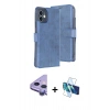MARSİLYAN™- iPhone 11 Kılıf Siluet Işık Serisi - Siyah 3D Antistatik Seramik Nano Ekran Koruyucu + Mor Raze Metal Kamera Lens