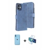 MARSİLYAN™- iPhone 11 Kılıf Siluet Işık Serisi - Siyah 3D Antistatik Seramik Nano Ekran Koruyucu + Neon Fosforlu Kamera Lens - MI