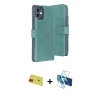 MARSİLYAN™- iPhone 11 Kılıf Siluet Işık Serisi - Siyah 3D Antistatik Seramik Nano Ekran Koruyucu + Rainbow Kamera Lens Koruma Cam - KI