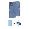 MARSİLYAN™- iPhone 11 Kılıf Siluet Işık Serisi - Siyah 3D Antistatik Seramik Nano Ekran Koruyucu + Neon Fosforlu Kamera Lens - YL