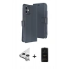MARSİLYAN™- iPhone 11 Kılıf Siluet Işık Serisi - Siyah 6D Antistatik Mat Seramik Hayalet Nano Ekran Koruyucu + Raze Metal Kamera Lens - GS