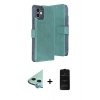 MARSİLYAN™- iPhone 11 Kılıf Siluet Işık Serisi - Siyah 6D Antistatik Mat Seramik Hayalet Nano Ekran Koruyucu + Mavi Raze Metal Kamera Lens