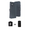MARSİLYAN™- iPhone 11 Kılıf Siluet Işık Serisi - Siyah 6D Antistatik Mat Seramik Hayalet Nano Ekran Koruyucu + PVD Metal Kamera Lens - TU