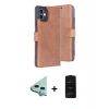 MARSİLYAN™- iPhone 11 Kılıf Siluet Işık Serisi - Siyah 6D Antistatik Mat Seramik Hayalet Nano Ekran Koruyucu + Mavi Raze Metal Kamera Lens