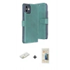 MARSİLYAN™- iPhone 11 Kılıf Siluet Işık Serisi - Siyah 6D Mat Seramik Hayalet Nano Ekran Koruyucu + Turuncu Renkli Kamera Lens Koruma Cam