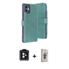 MARSİLYAN™- iPhone 11 Kılıf Siluet Işık Serisi - Siyah Bilvis 3D Cam Ekran Koruyucu + PVD Metal Kamera Lens - SH