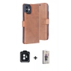 MARSİLYAN™- iPhone 11 Kılıf Siluet Işık Serisi - Siyah Bilvis 3D Cam Ekran Koruyucu + PVD Metal Kamera Lens - SH