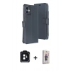 MARSİLYAN™- iPhone 11 Kılıf Siluet Işık Serisi - Siyah Bilvis 3D Cam Ekran Koruyucu + PVD Metal Kamera Lens - SH