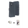 MARSİLYAN™- iPhone 11 Kılıf Siluet Işık Serisi - Siyah Bilvis 3D Mat Cam Ekran Koruyucu + Gold Pers Alüminyum Kamera Lens
