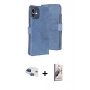 MARSİLYAN™- iPhone 11 Kılıf Siluet Işık Serisi - Siyah Bilvis 3D Mat Cam Ekran Koruyucu + Pers Alüminyum Kamera Lens - LT