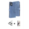 MARSİLYAN™- iPhone 11 Kılıf Siluet Işık Serisi - Siyah Bilvis 3D Mat Cam Ekran Koruyucu + Raze Metal Kamera Lens - GS