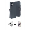 MARSİLYAN™- iPhone 11 Kılıf Siluet Işık Serisi - Siyah Bilvis 3D Mat Cam Ekran Koruyucu + Raze Metal Kamera Lens - GS