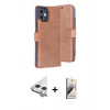 MARSİLYAN™- iPhone 11 Kılıf Siluet Işık Serisi - Siyah Bilvis 3D Mat Cam Ekran Koruyucu + Raze Metal Kamera Lens - GS