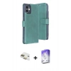 MARSİLYAN™- iPhone 11 Kılıf Siluet Işık Serisi - Siyah Bilvis 5in1 3D Magic Cam Ekran Koruyucu + Gold Pers Alüminyum Kamera Lens