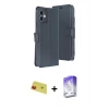 MARSİLYAN™- iPhone 11 Kılıf Siluet Işık Serisi - Siyah Bilvis 5in1 3D Magic Cam Ekran Koruyucu + Rainbow Kamera Lens Koruma Cam - KI