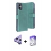 MARSİLYAN™- iPhone 11 Kılıf Siluet Işık Serisi - Siyah Bilvis 5in1 3D Magic Cam Ekran Koruyucu + Raze Metal Kamera Lens - MR