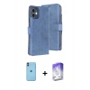 MARSİLYAN™- iPhone 11 Kılıf Siluet Işık Serisi - Siyah Bilvis 5in1 3D Magic Cam Ekran Koruyucu + Neon Fosforlu Kamera Lens - TU