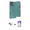 MARSİLYAN™- iPhone 11 Kılıf Siluet Işık Serisi - Siyah Bilvis 5in1 3D Magic Cam Ekran Koruyucu + Pers Alüminyum Kamera Lens - LT