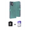 MARSİLYAN™- iPhone 11 Kılıf Siluet Işık Serisi - Siyah Bilvis 5in1 3D Magic Cam Ekran Koruyucu + PVD Metal Kamera Lens - TU
