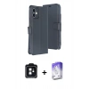 MARSİLYAN™- iPhone 11 Kılıf Siluet Işık Serisi - Siyah Bilvis 5in1 3D Magic Cam Ekran Koruyucu + Siyah PVD Metal Kamera Lens