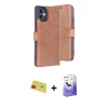 MARSİLYAN™- iPhone 11 Kılıf Siluet Işık Serisi - Siyah Bilvis 5in1 5D Magic Hayalet Cam Ekran Koruyucu + Kırmızı Rainbow Kamera Lens Koruma Cam